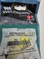 Weldmark Power Cable Adapter WEM45V62 for MIG, TIG, and Stick Welding Equipment