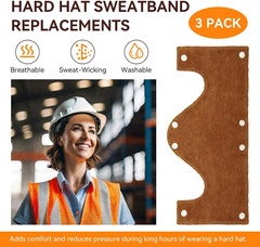 3-Pack Hard Hat Sweatband Washable Cooling Safety Helmet Insert Reusable Hard…