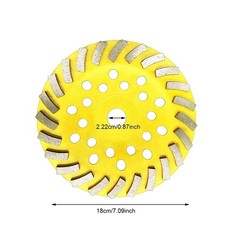180mm Diamond Grinding Wheel Gold Helical Tooth Concrete Polishing Disc tool