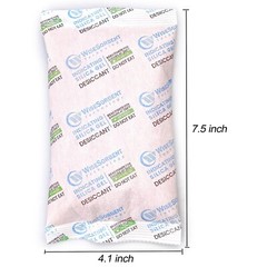 5Pcs 200g Reusable Silica Gel Desiccant Packets, Moisture Absorbers for Storage