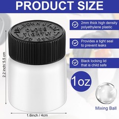 60 Pcs Empty Touch Up Paint Bottles Container 1oz 30ml Reusable Small Paint B…