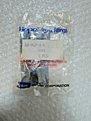 HY-LOK H-VCP-4 316L STAINLESS STEEL WELD FITTING CAP NNB