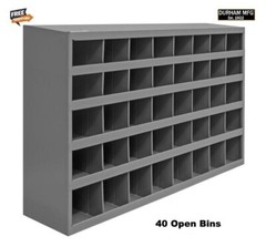 Metal 40 Hole Storage Bolt Bin Cabinet Compartment Nuts Bolts Fasteners Screws