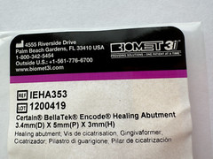 Certain BellaTek Encode H. Abutment 3.4mm x 5mm x 3mm – IEHA353