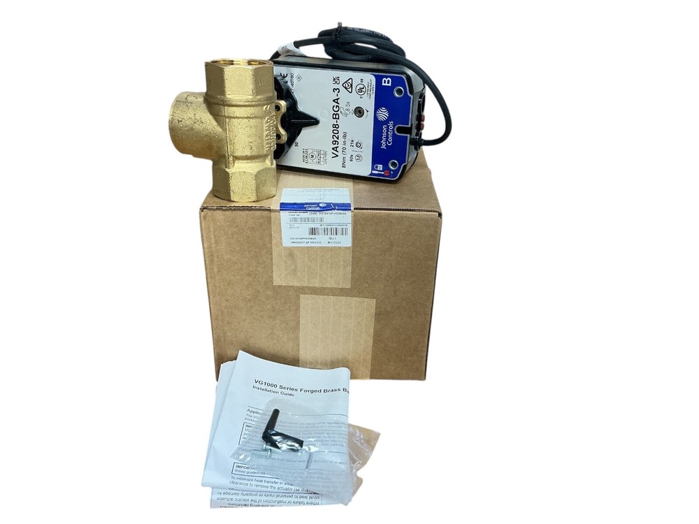 JOHNSON CONTROLS VG1841EP+938BGA, 1-1/2″ 3W BALL VAL 18.7CV; BRASS TRIM SPRG RTN