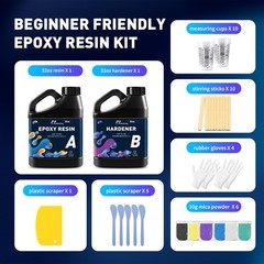 Honcaring Epoxy Resin 64OZ, Epoxy Resin Kit, Clear Resin Epoxy for Crafts, DI…