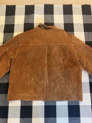 Vintage Steiner Industries brown suede leather welding jacket 24×22
