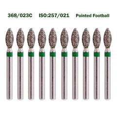 Dental Endo Diamond Burs FG Pointed Football 368/023C Coarse Grit High Speed