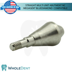 5x Straight Multi Unit Prosthetic Ø4.8mm NC Megagen® BlueDiamond Compatible