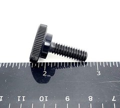1/4″-20 x 3/4″ Knurled Thumb Screw Bolts Black Round Clamping Knob Black Oxide