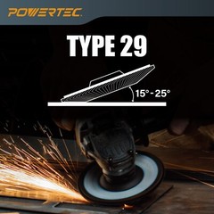 POWERTEC 4-1/2″ Zirconia Flap Discs for Angle Grinder 40/60/80/120 Assorted Grit