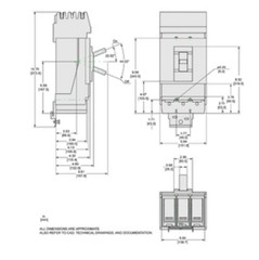 Square D LLA36600U44XENYH4 600A 600V I-Line Breaker LSIG ZSI New Take Off