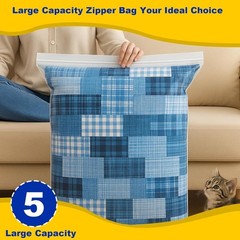 Reusable 5 Gallon Storage Bags with Zipper Heavy Duty 3Mil Thick Large 18×24