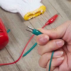 10 Pieces and 5 Color Test Lead Set with Alligator Clips Wire solded LENGTH 21in