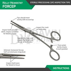 Kelly Hemostat Forceps 5.5″ Straight Fishing Plier Locking Clamps German Grade