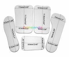 1Set/5Pc Dental Ortho Mouth Mirror Intraoral Photographic Reflector Glass Mirror