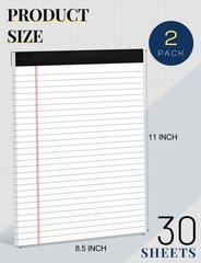 Legal Pads 8.5 x 11 White Note Pads 8.5 x 11 In 2 Pack Notepads 8.5 x 11 Writ…