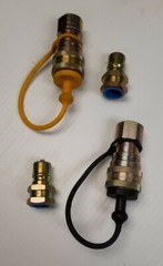 Parker 60 Series Hydraulic Hose Quick Coupler Set H3-62 H3-63 NOS with Plugs