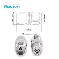 1.85mm Female to 1.0mm Male Adapter, DC – 67GHz