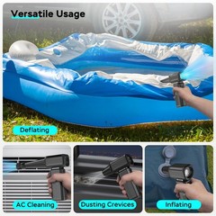 Compressed Air Duster,200000RPM Electric Portable Air Duster,Stepless Speed M…