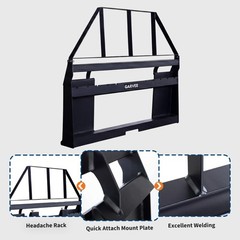 4000 Lbs Quick Attach Pallet Forks 45″ Frame 48″ Blades for Skid Steer Tractors