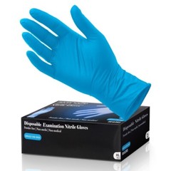 SereneLife 100 Pcs. Soft Industrial Gloves-Nitrile & Vinyl Gloves Powder Free-XL