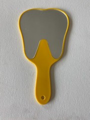 One Dental Office Chairside Molar Tooth-shape Patient Face Mirrors 5 Color