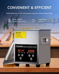 CREWORKS 2L Professional Ultrasonic Cleaner w 100W Heater Timer LED Display