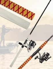 X-Pattern Heat Shrink Tubing, Non-Slip Textured Grip Wrap Fishing Rods, Tools
