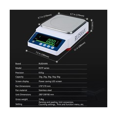 Lab Scale 5000gx0.01g High Precision Scientific Electronic Digital Laboratory…