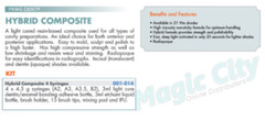 Prime-Dent Light Cure Hybrid Dental Resin Composite 4 Syringe Kit #001-014
