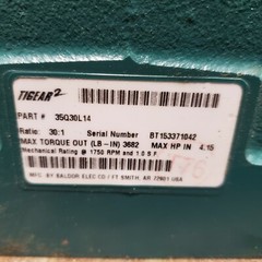 NEW DODGE TIGEAR 30:1 RATIO GEAR REDUCER 4.15 HP 3682 TORQUE C-FACE 7/8″ DIA