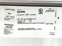 New Philips CLI100SDT-LP Day-Brite Lamp Fixture 100W 120/277V 2.3A