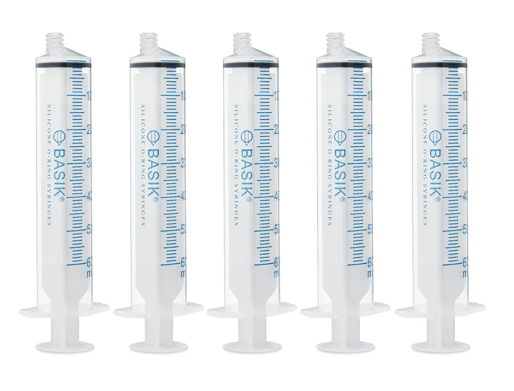 60cc | 60ml BASIK ENFit Feeding Reusable Syringe Silicone O-ring 5/pak Enteral