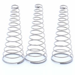 Wire Dia 0.4mm-2mm Conical Cone Compression Spring Pressure Spring Length 6-76mm