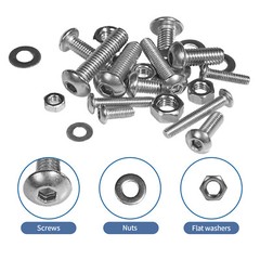 1410PCS M3 Hex Button Head Socket Cap Bolts Screws Washers Nuts Assortment Kits