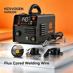 HZXVOGEN 3 in 1 MIG Welder 200Amp Flux MIG/Lift TIG/MMA Welding Machine 110V USA