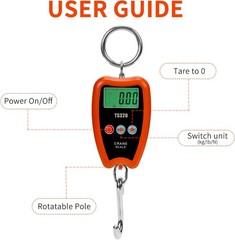 Digital Crane Scale 300kg/660lbs 200kg/440lbs with LED Handheld Mini Hanging …
