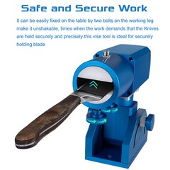 Triaxial Blade Vise Bule Color with 360-degree Swivel Base
