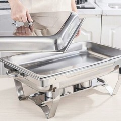 6 Pack Stainless Steel Chafer Chafing Dish Sets Catering Food Warmer 8 QT
