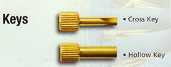 Dental Screw Post Key Wrench by NORDIN for screw posts 1 Hollow key +1 Cross key