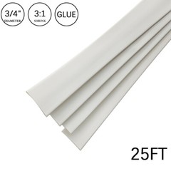 3:1 Heat Shrink Tube-3/4″ White Dual Wall Marine Adhesive Glue Lined Waterproof