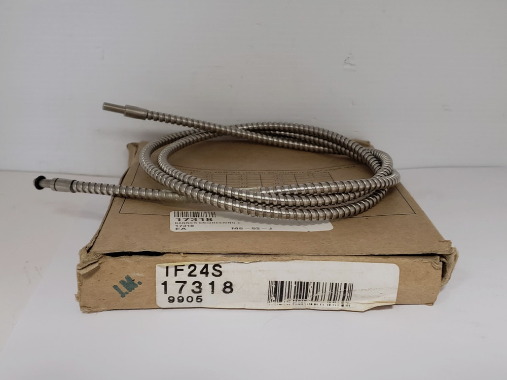 BANNER ENGINEERING IF24S GLASS FIBER OPTIC CABLE (17318) NIB