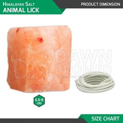 Himalayan Salt Lick Block for Animal Wellness 6.5-8 lbs. 100% Natural Pure Salt