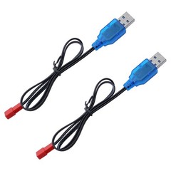 3.7V Lipo Battery Charger 2 PCS 1S Lipo JST Charger Cable with USB JST 2 Pin…