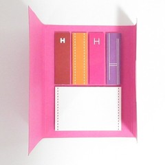 HERMES Post-it Notes, 3-Piece Set, Multicolor Unisex Women USED