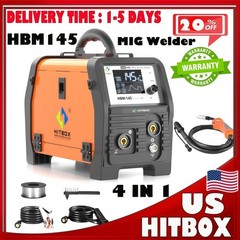 Hitbox 4IN1 MIG Welder Spool Gun/MMA/Gasless/Lift TIG Welding Machine 110V&220V