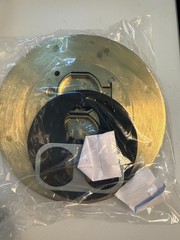 Hubbell RACO RAC5500KIT Solid Brass Floor Box Cover Kit Flush Duplex Lift Lid Ne