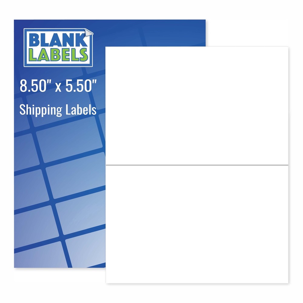 1000 Half Sheet Labels High Quality eBay PayPal & Amazon Shipping. 8.5 5.5 500