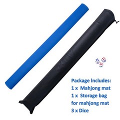 Large Mahjong Mat with Black Carrying Bag (Blue,31.5 inches), Anti Slip and N…